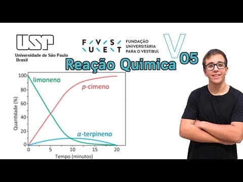 Thumbnail da aula: FUVEST 2020 Reação Química  -Questão 05-  Numa determinada condição experimental e com o catalisador