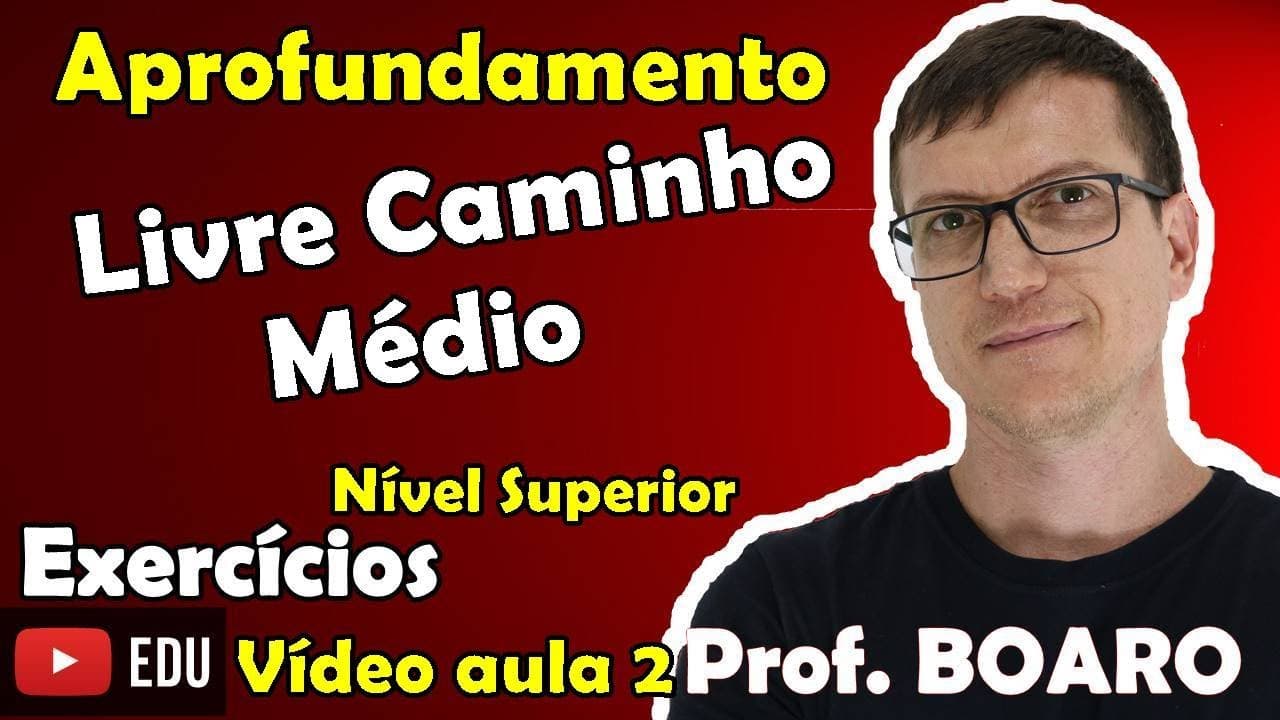 Thumbnail: CAMINHO LIVRE MÉDIO   EXERCÍCIO RESOLVIDO   APROFUNDAMENTO de FÍSICA NÍVEL SUPERIOR   VÍDEO AULA nº2