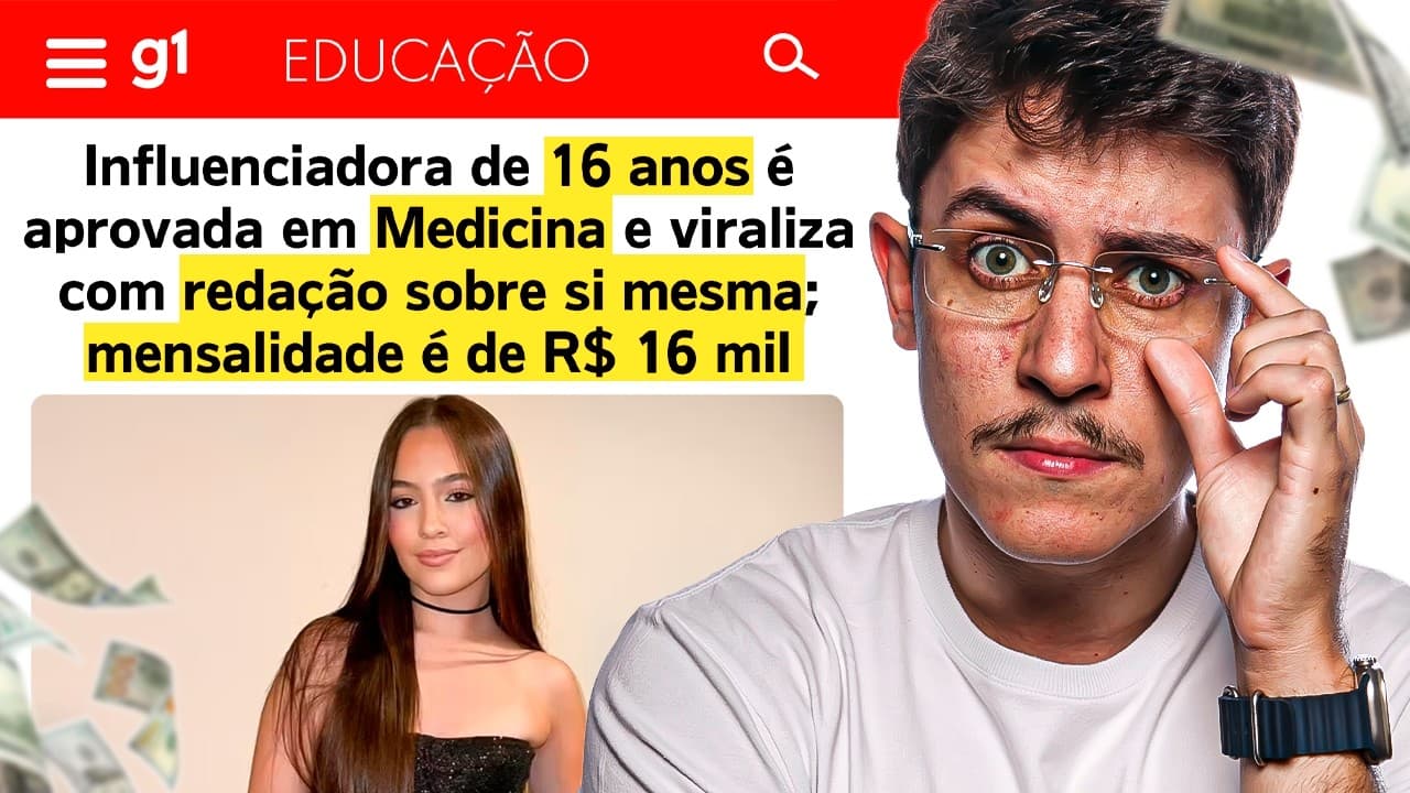Thumbnail: Professor de física reage à aprovação da Júlia Pimentel no 2º ano do ensino médio