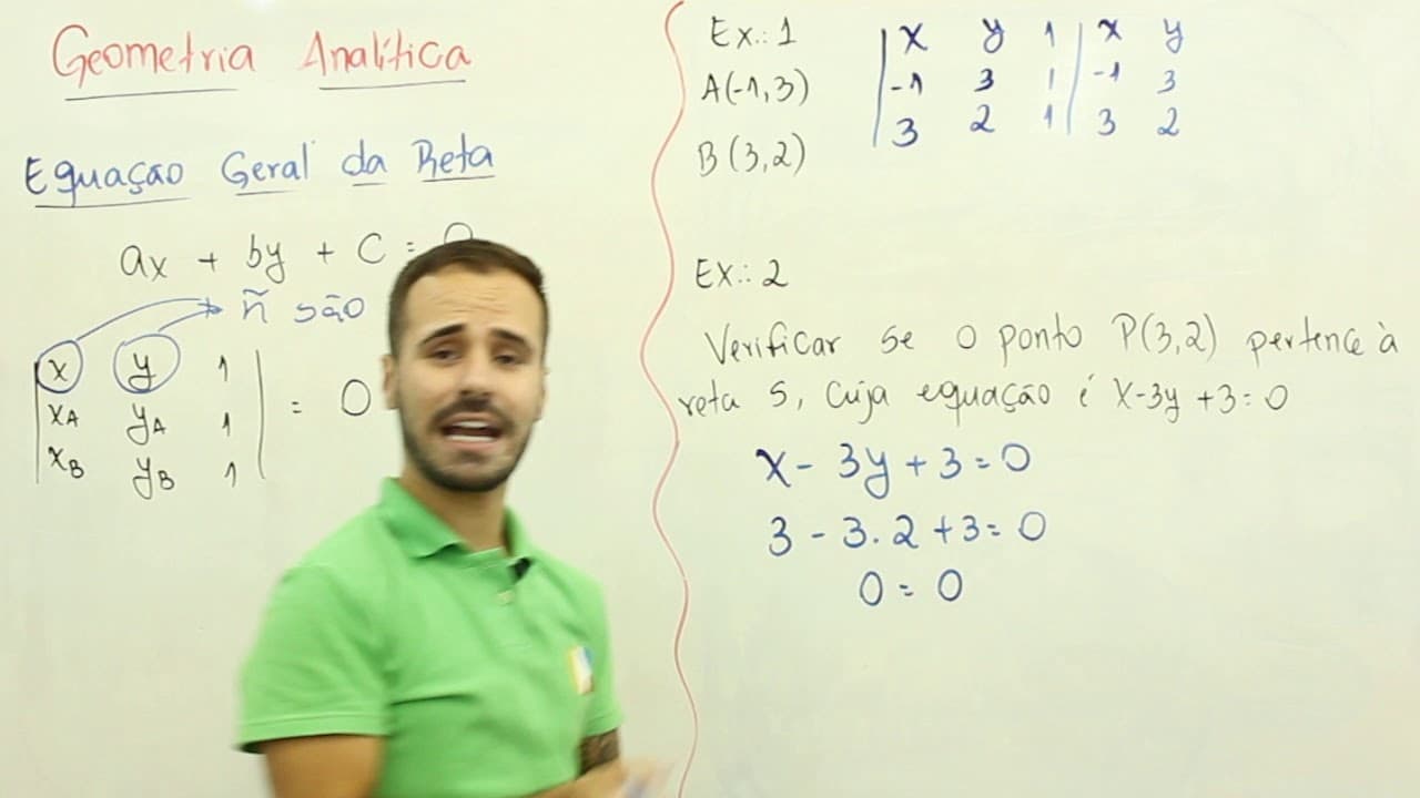 Thumbnail: Matemática - Geometria analítica -  Equação Geral da Reta