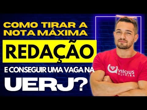 Thumbnail da aula: COMO ESCREVER UMA REDAÇÃO MODELO UERJ | VESTIBULAR 2022 | PROFINHO DA REDAÇÃO