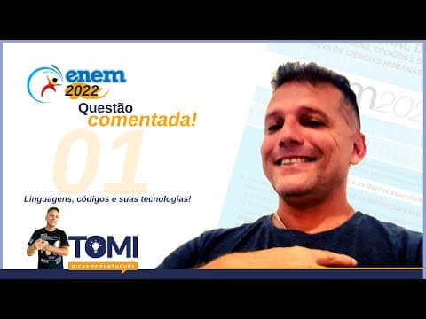 Thumbnail da aula: #Enem 2022 - primeira questão comentada de linguagens