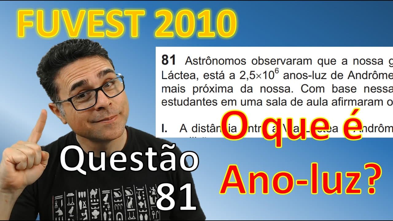 Thumbnail: FUVEST 2010 - Questão 81 -  Astrônomos observaram que a nossa galáxia