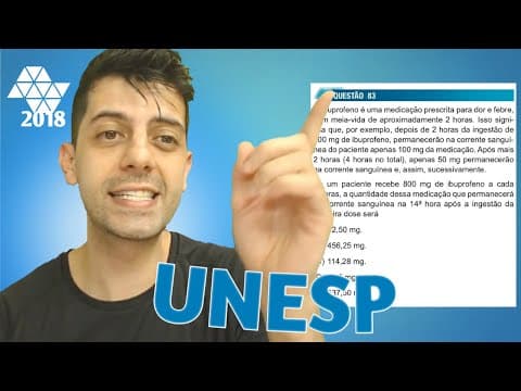 Thumbnail da aula: UNESP 2018  Q83 Mat