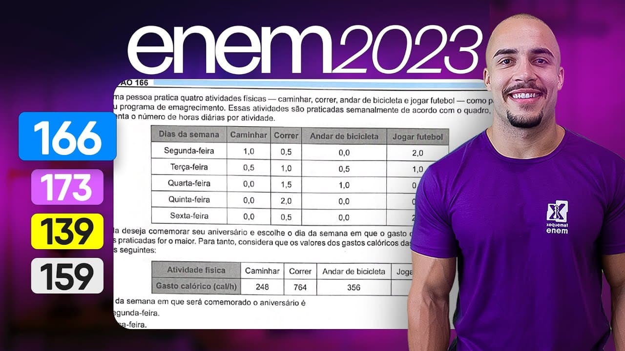 Thumbnail: Questão 166 - Caderno Azul | Lógica | MATEMÁTICA ENEM 2023