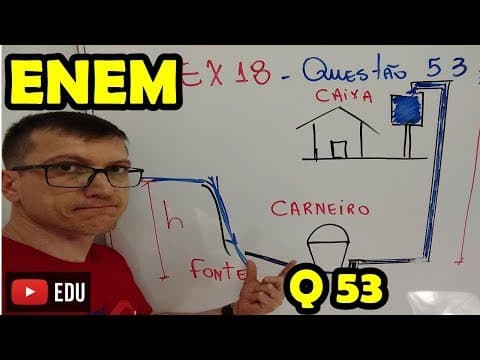 Thumbnail da aula: ENEM - FÍSICA - QUESTÃO 53 - Prof Boaro - Questão do uso do carneiro para bombear água #2