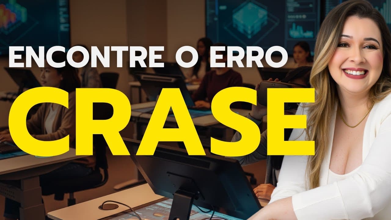 Thumbnail: ENCONTRE O ERRO DO USO DA CRASE - Professora Pamba