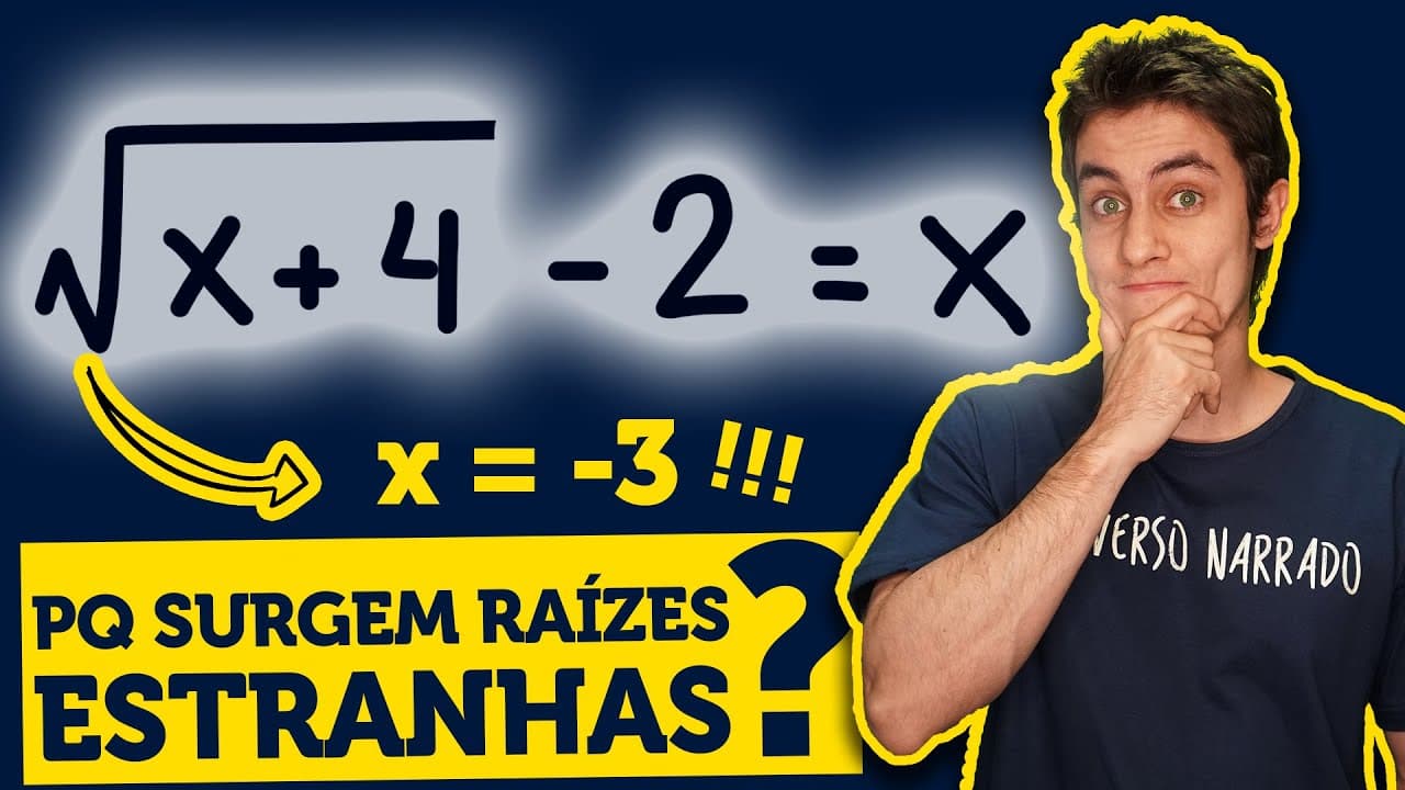 Thumbnail: Vc sabia disso? PQ SURGEM RAÍZES ESTRANHAS? (Matemática | Equações Irracionais)