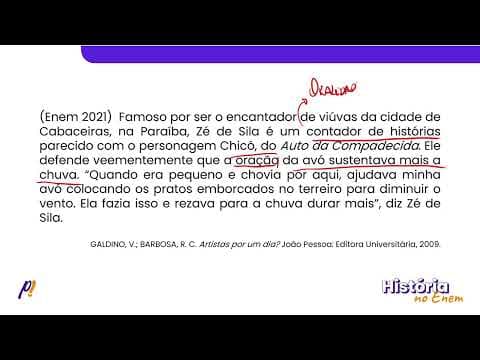 Thumbnail da aula: ENEM 2021 - NOVA REPÚBLICA DO BRASIL | Famoso por ser o encantador de viúvas da cidade de...