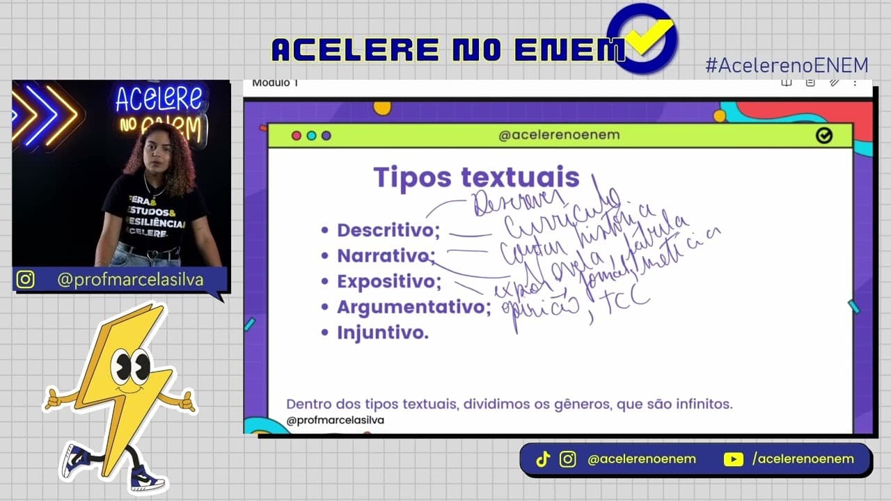 Thumbnail: Tipologia textual - Acelere no ENEM