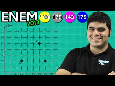 Thumbnail da aula: ENEM 2013 Matemática #40 - Coordenadas de um Ponto Equidistante a Outros Três Pontos