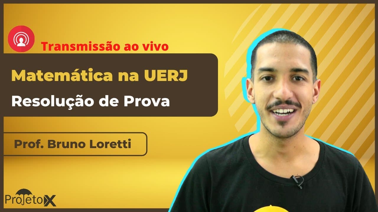 Thumbnail: Ao Vivo | Matemática na UERJ | Resolução de Questões - Prof. Bruno Loretti