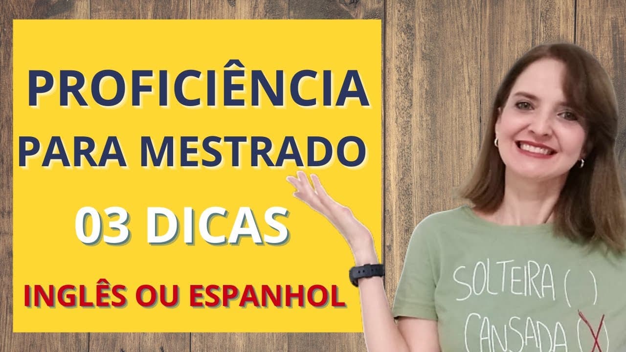 Thumbnail: 03 DICAS PARA PASSAR NA PROVA DE PROFICIÊNCIA DO MESTRADO