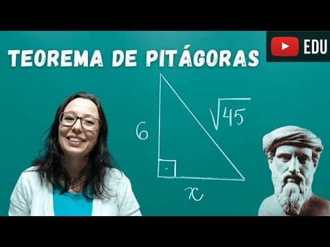 Thumbnail da aula: 🔎Qual é o valor do x? Teorema de Pitágoras - Professora Angela