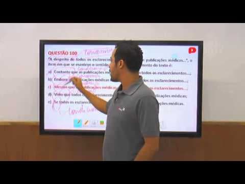 Thumbnail da aula: Português – Correção ao vivo do simulado de linguagens códigos e suas tecnologias