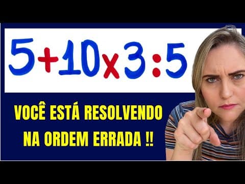 Thumbnail da aula: 😱CUIDADO NA HORA DE RESOLVER EXPRESSÃO NUMÉRICA!!!  Matemática básica todo dia.📚🚀