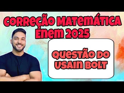 Thumbnail da aula: ENEM 2025 - MATEMÁTICA | NO ATLETISMO, UM GRANDE DESAFIO DA PROVA DE 100 METROS RASOS É A SUA...