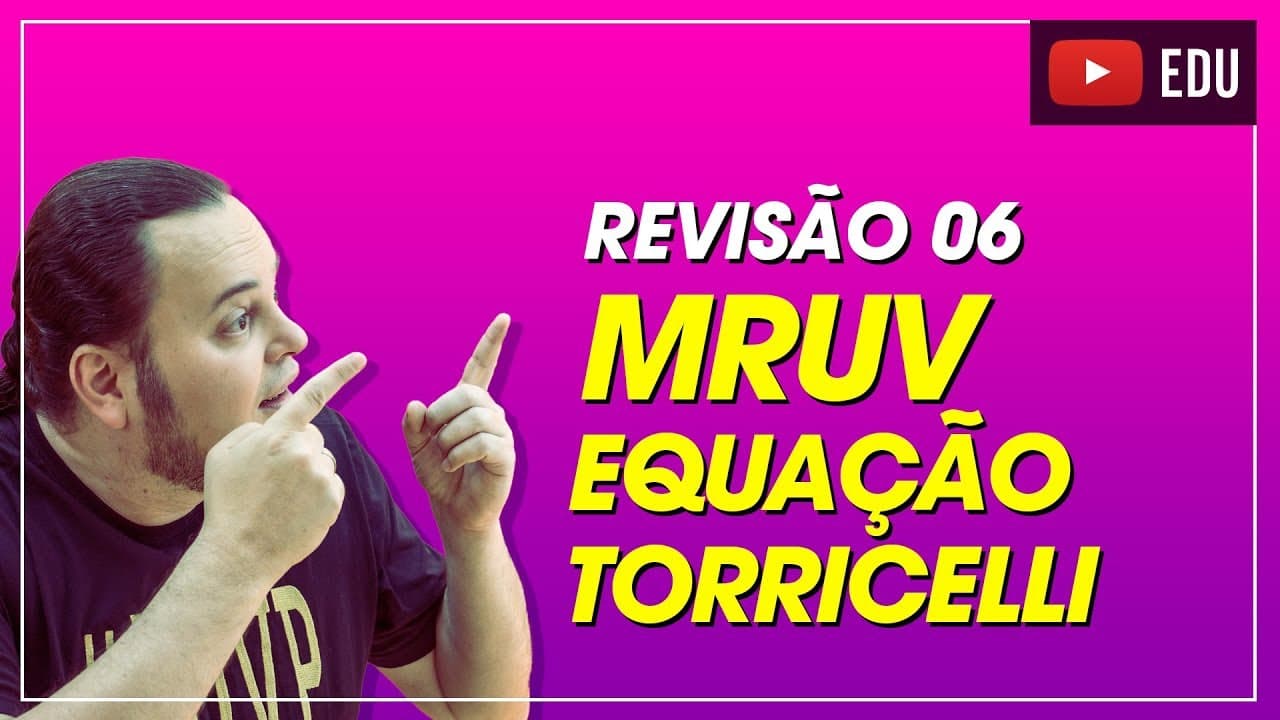 Thumbnail: Equação de Torricelli | MRUV | Movimento Uniformemente Variado | ENEM e vestibulares