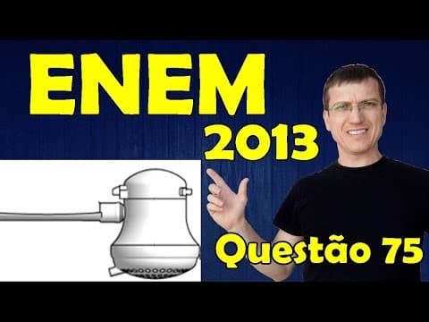 Thumbnail da aula: ENEM 2013 - Questão 75 resolvida (Caderno Azul) - Física - Eletricidade- Prof. Marcelo Boaro