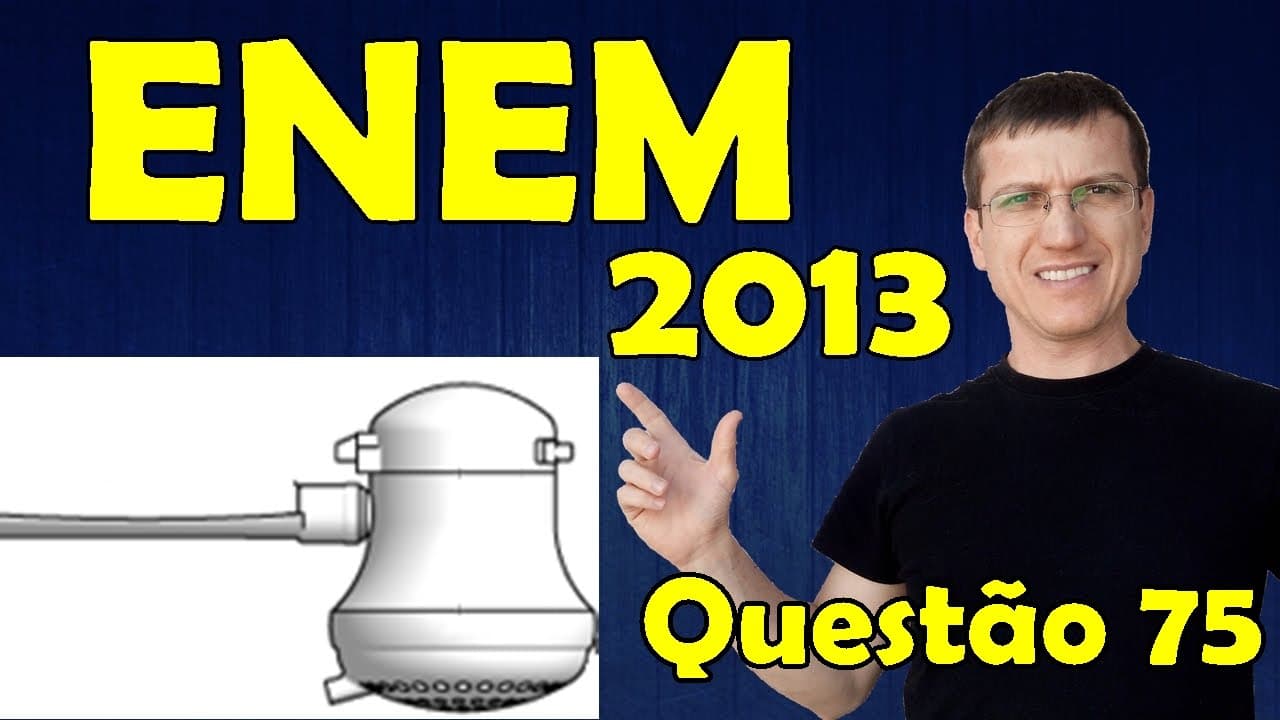 Thumbnail: ENEM 2013 - Questão 75 resolvida (Caderno Azul) - Física - Eletricidade- Prof. Marcelo Boaro