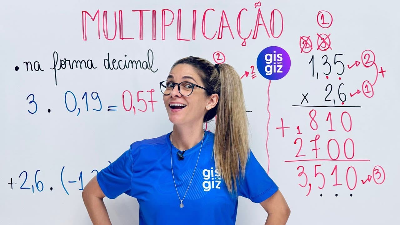 Thumbnail: MULTIPLICAÇÃO de NÚMEROS RACIONAIS - DECIMAL E FRAÇÃO