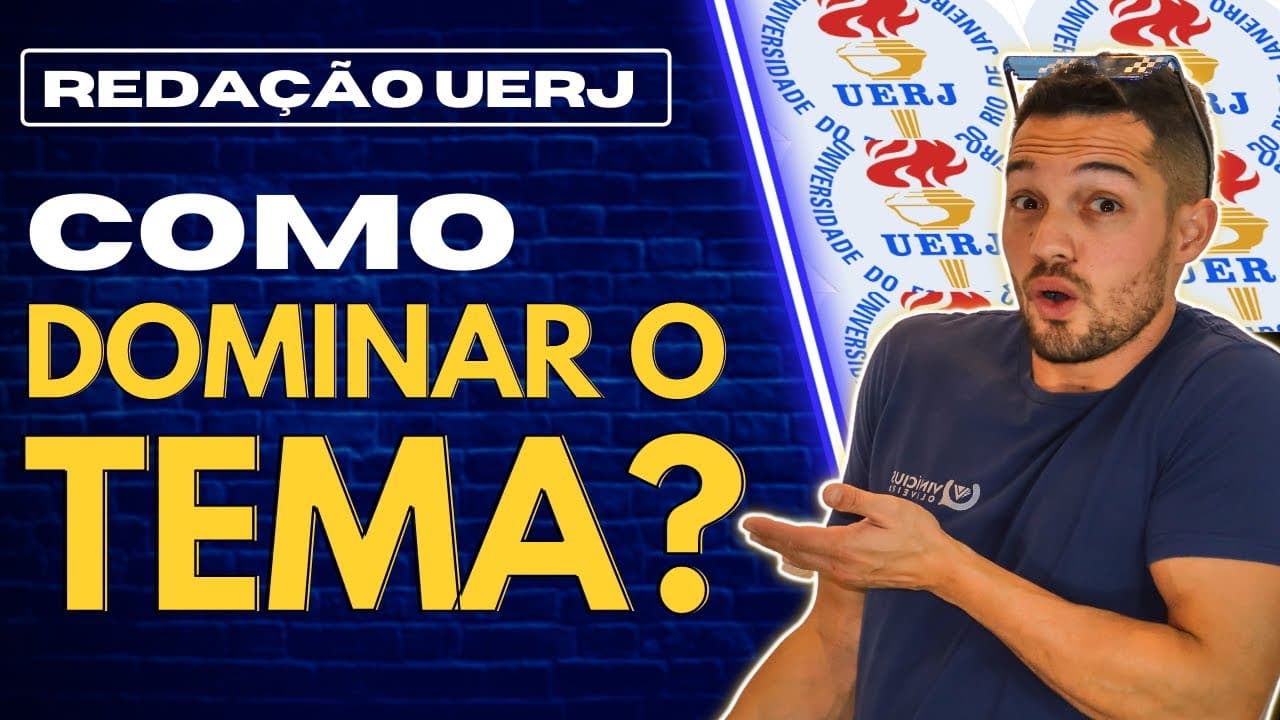 Thumbnail: [UERJ] Como dominar o TEMA e tirar 10 na REDAÇÃO? #uerj #uerj2022 #uerjresiste