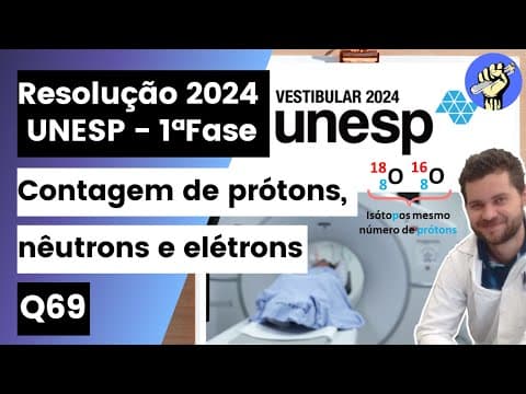 Thumbnail da aula: ✏️UNESP 2024 |O exame de diagnóstico por imagem denominado PET-Scan (sigla em inglês para Tomografia