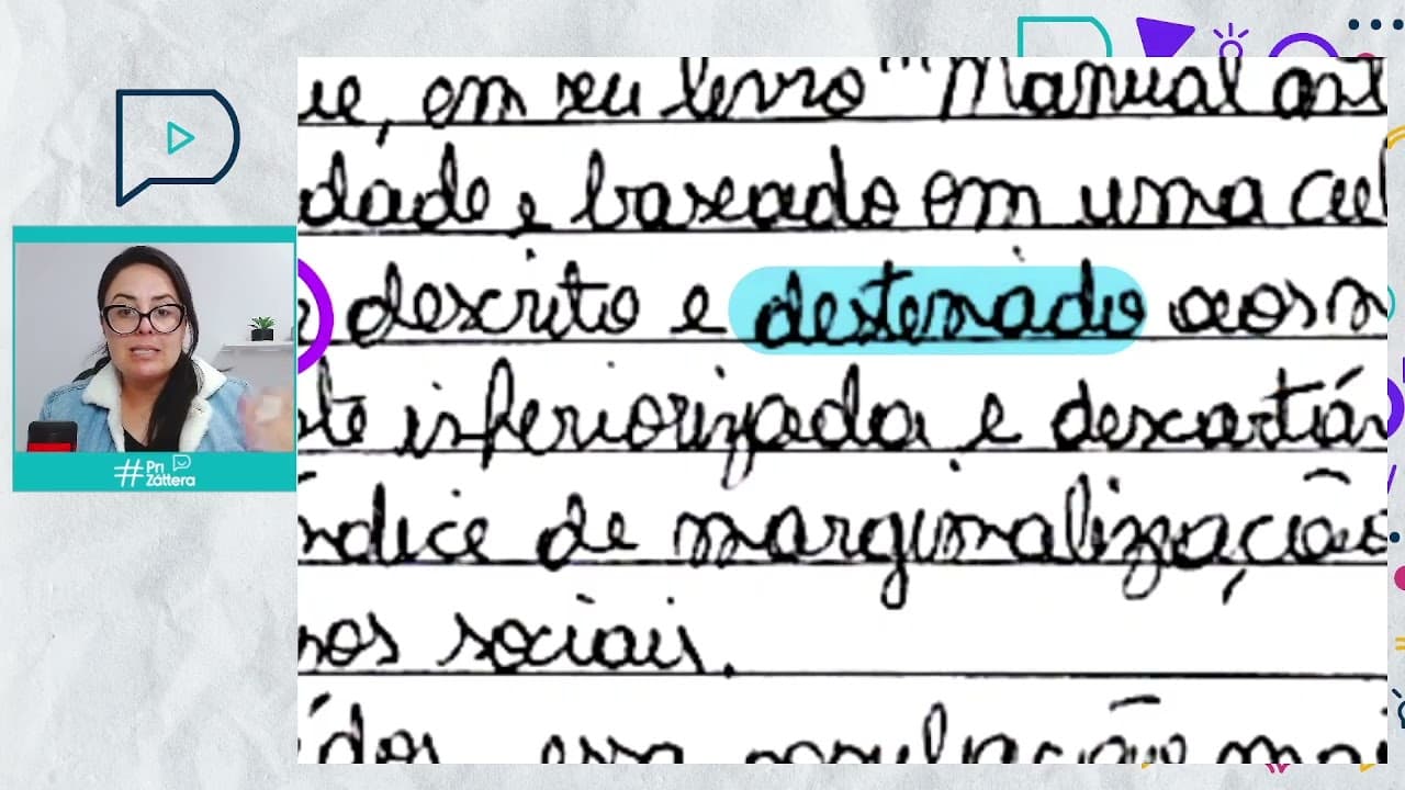 Thumbnail: A REDAÇÃO NA UFSC - CORREÇÃO DE UM TEXTO DISSERTATIVO (RACISMO)