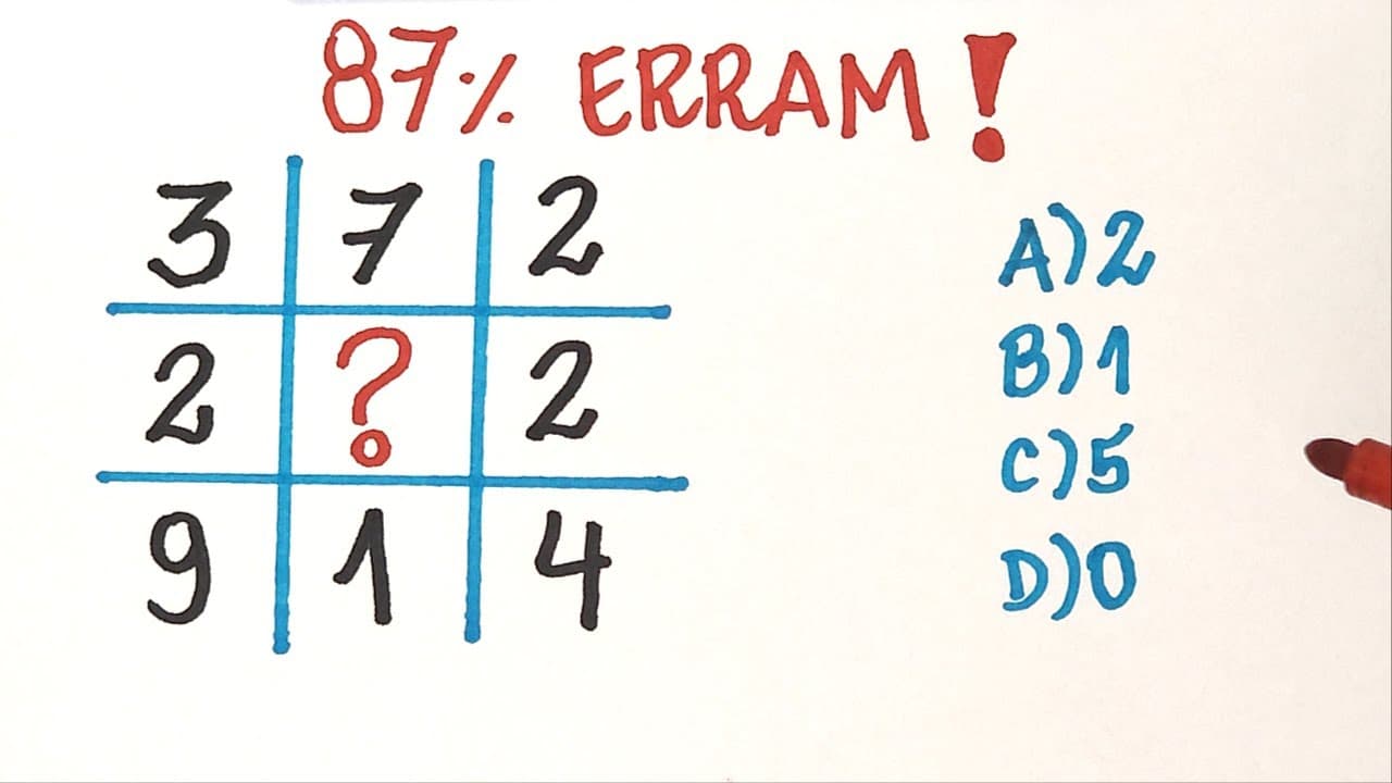 Thumbnail: 🔥 87% erram ao decifrar essa lógica - Consegue resolver?