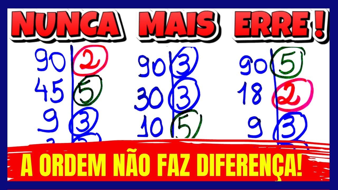 Thumbnail: FATORAÇÃO DE UM NÚMERO!! NUNCA MAIS ERRE!!!