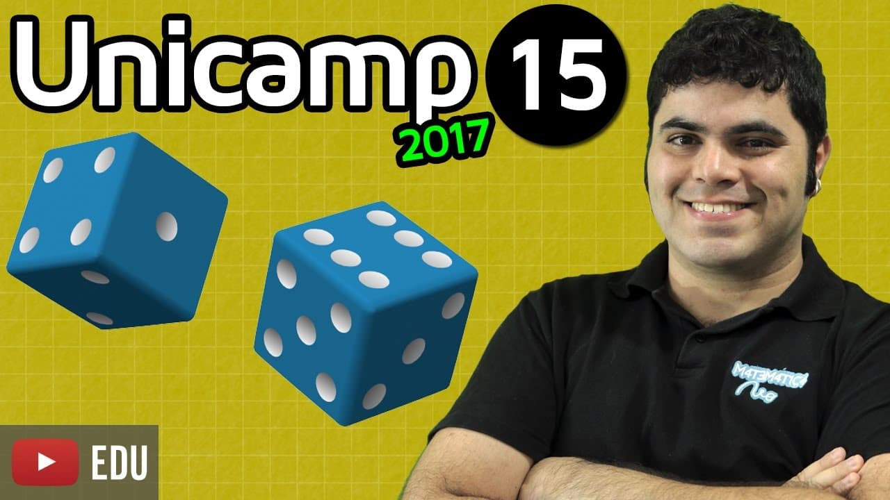 Thumbnail: UNICAMP 2017 Matemática Questão de Probabilidade no Lançamento de Dois Dados