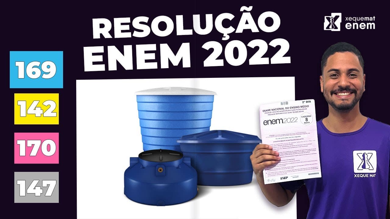 Thumbnail: 🔘Questão 169 - Caderno Azul | Geometria Espacial | MATEMÁTICA ENEM 2022