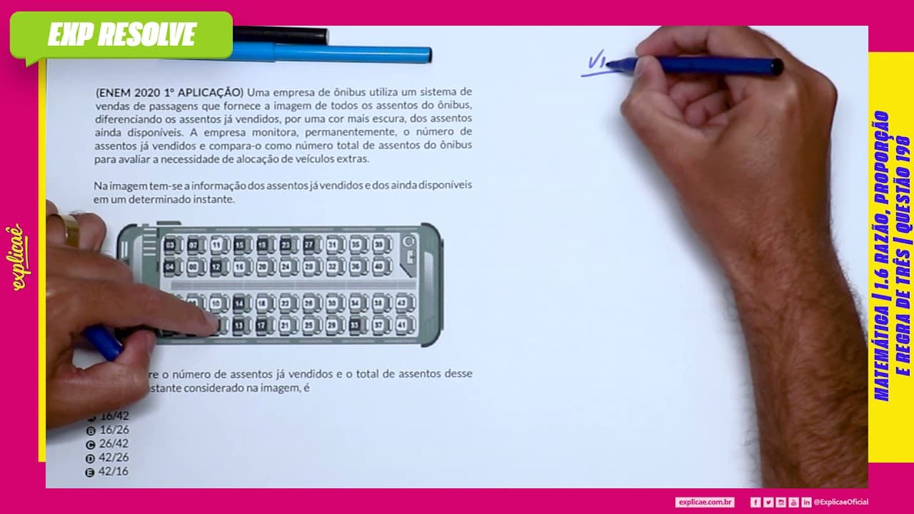 Thumbnail: UMA EMPRESA DE ÔNIBUS UTILIZA UM SISTEMA DE VENDAS DE (...) | RAZÃO, PROPORÇÃO E REGRA DE TRÊS