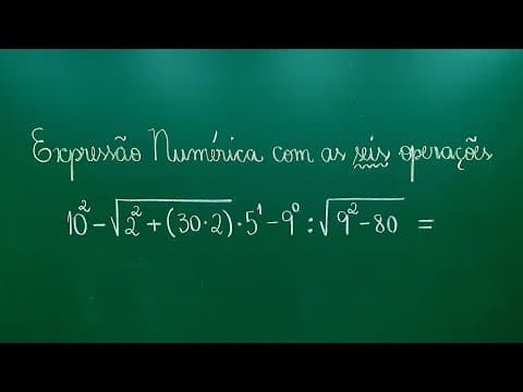 Thumbnail da aula: SEIS OPERAÇÕES EM UMA EXPRESSÃO NUMÉRICA - Professora Angela Matemática