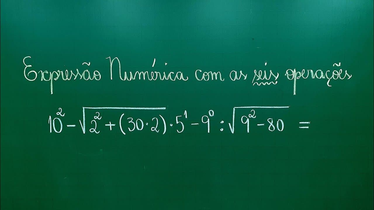 Thumbnail: SEIS OPERAÇÕES EM UMA EXPRESSÃO NUMÉRICA - Professora Angela Matemática