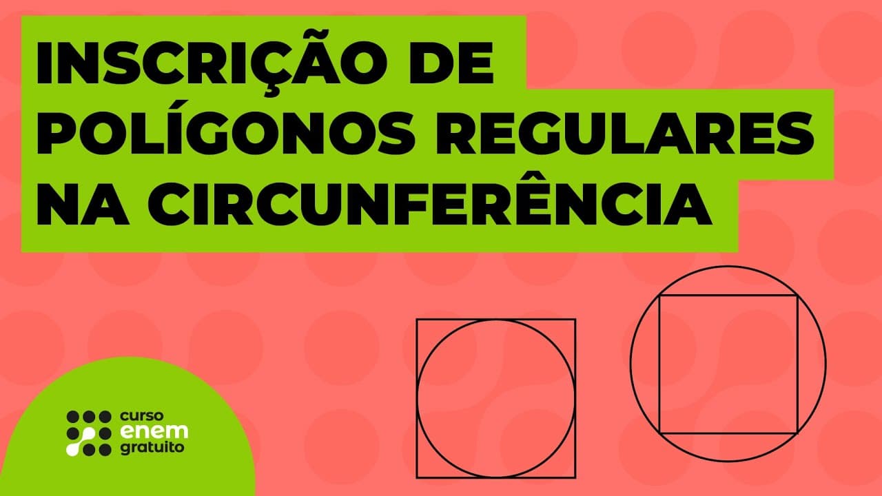 Thumbnail: INSCRIÇÃO DE POLÍGONOS REGULARES NA CIRCUNFERÊNCIA | Matemática para o Enem | Lucas Borguezan