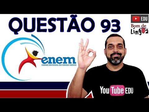 Thumbnail da aula: Semana Correção ENEM: Questão 93 (Inglês) - #BdL