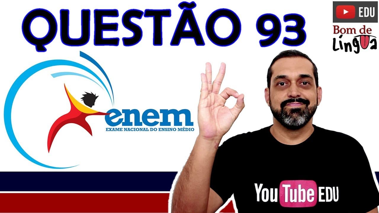Thumbnail: Semana Correção ENEM: Questão 93 (Inglês) - #BdL