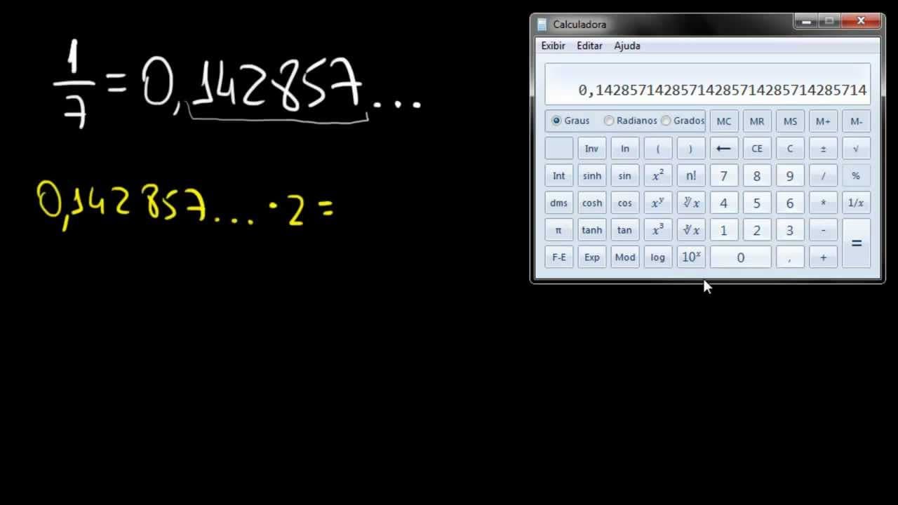 Thumbnail: Curiosidade Matemática - Dízima Periódica 1/7 = 0,142857... | Matemática Rio