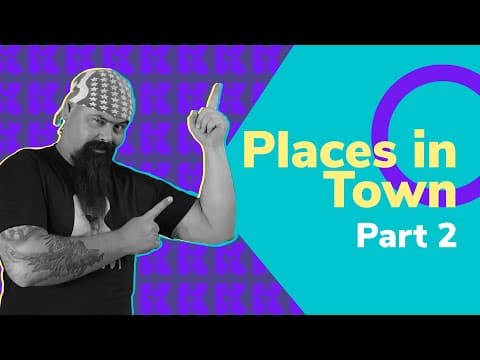 Thumbnail da aula: Places in Town - Part 2 (Lugares na Cidade) | Inglês 2.0