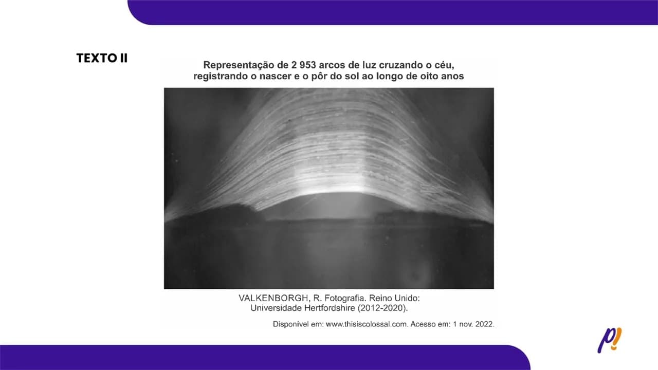 Thumbnail: ENEM 2024 - ESTUDOS DO TEXTO | A fotografia de Regina Valkenborgh apresenta 2953 arcos de luz...