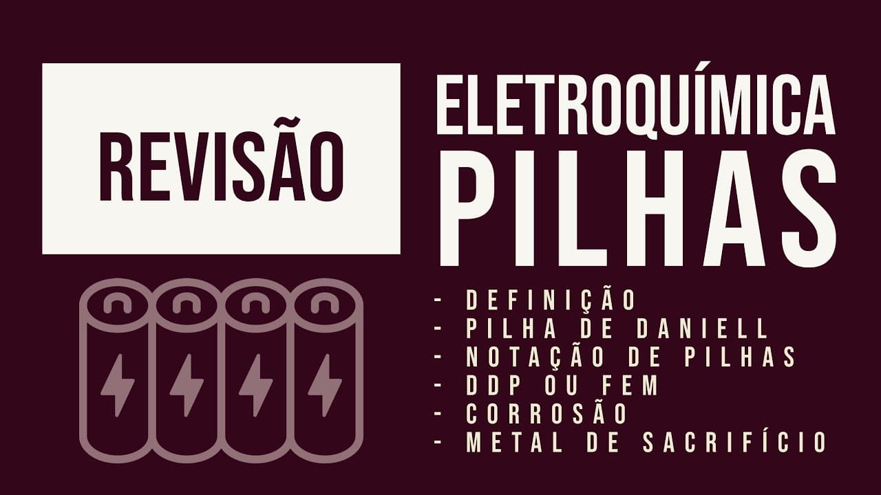 Thumbnail: PILHAS ELETROQUÍMICAS | CÉLULAS GALVÂNICAS | REVISÃO