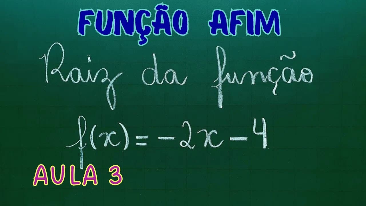 Thumbnail: RAIZ DA FUNÇÃO AFIM - Professora Angela Matemática
