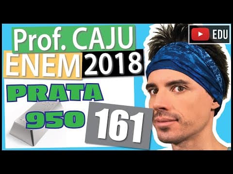 Thumbnail da aula: [ENEM 2018] 161 📓 RAZÃO E PROPORÇÃO Os tipos de prata normalmente vendidos são 975, 950 e 925. Essa