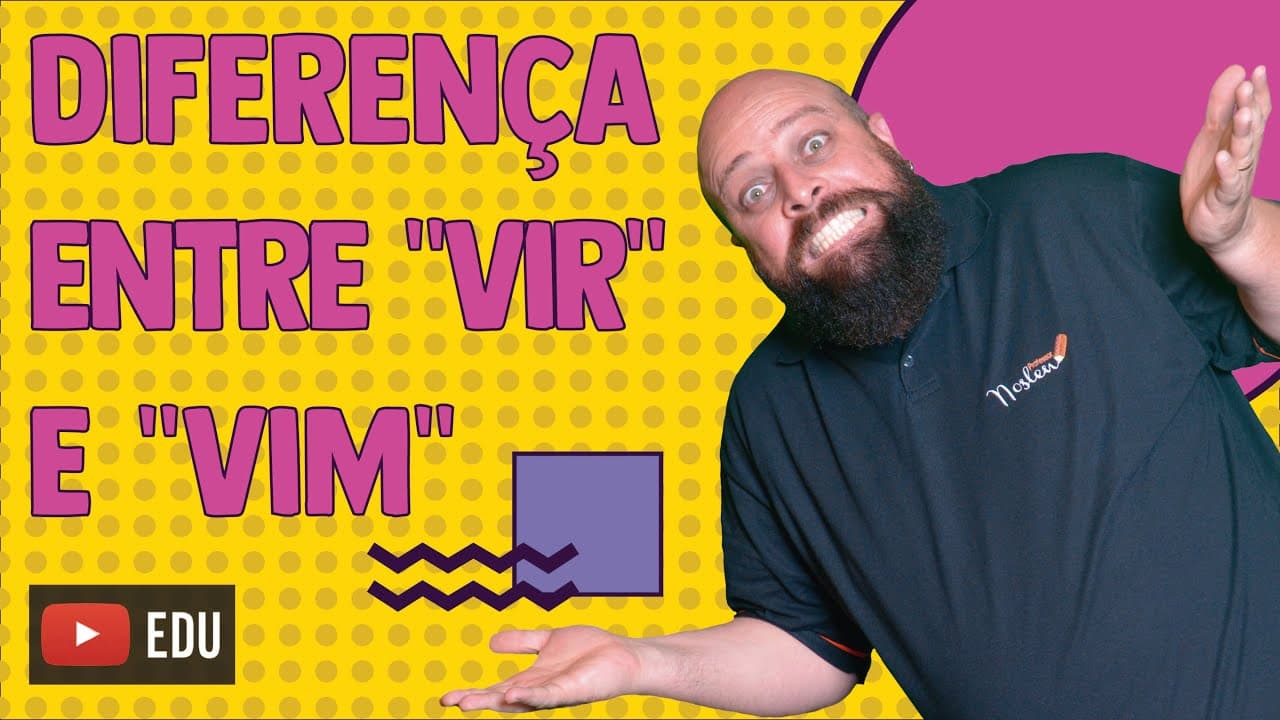 Thumbnail: Qual a diferença entre "vim" ou"vir"? Com Professor Noslen