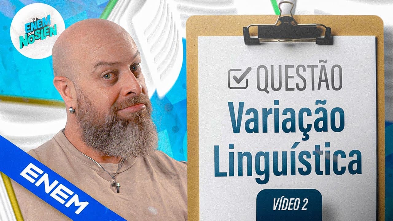 Thumbnail: Aula ENEM: VARIAÇÃO LINGUÍSTICA e Cultura – Questão RESOLVIDA #enem #enem2025