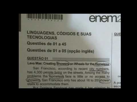Thumbnail da aula: Correção das questões de inglês Enem 2018 - Caderno Azul