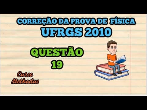 Thumbnail da aula: 19 de 2010 da prova de física da UFRGS - Na figura abaixo E representa um espelho plano que corta