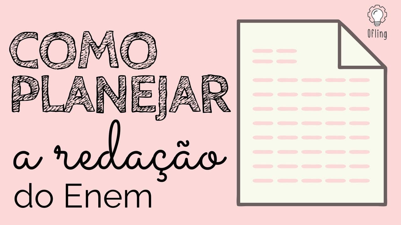 Thumbnail: JEITO INFALÍVEL DE PLANEJAR A REDAÇÃO DO ENEM