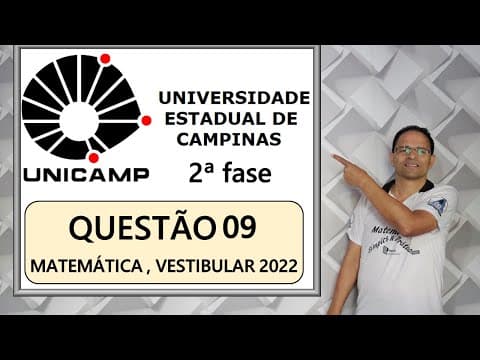 Thumbnail da aula: VESTIBULAR 2022, UNICAMP, 2ª FASE,  QUESTÃO 09, MATEMÁTICA(RAÍZES DE UM POLINÔMIO DO 3° GRAU)